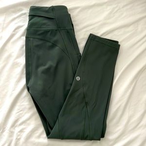 green lululemon leggings size 4